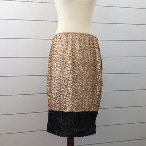 Downeast Gold and black sequin skirt